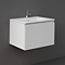 RAK Joy Uno Pure White 600mm 1-Drawer Wall Hung Vanity Unit with White Basin