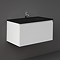 RAK Joy Uno Pure White 800mm 1-Drawer Wall Hung Vanity Unit with Black Basin