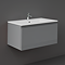 RAK Joy Uno Urban Grey 800mm 1-Drawer Wall Hung Vanity Unit with White Basin