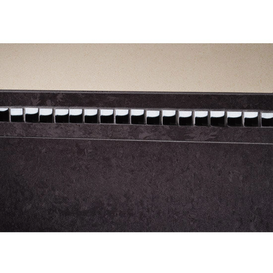 RAK - Listello Black Polished Tile Border with Chrome Glass Inset - 300x49mm - ARM2957 Profile Large Image