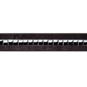 RAK - Listello Black Polished Tile Border with Chrome Glass Inset - 300x49mm - ARM2957 Profile Large Image