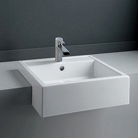 RAK - Nova 46cm Semi Recessed Basin - 1 Tap Hole - NOVASR Large Image