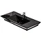 RAK - Opulence 1000mm Wall Hung Cabinet with Basin & Porcelain Waste - Black Gloss Profile Large Image