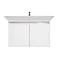 RAK - Opulence 1000mm Wall Hung Cabinet with Basin & Porcelain Waste - White Gloss Large Image