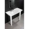 RAK - Opulence 100cm Her Console Basin with Porcelain Waste & Legs - White Profile Large Image