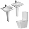 RAK Opulence Toilet with His & Hers 58cm Basin - 1TH - White Large Image