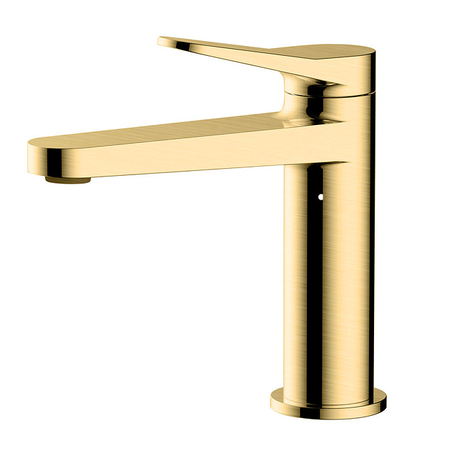 RAK Petit Round Standard Basin Mixer - Brushed Gold Large Image