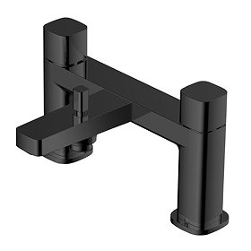 RAK - Petit Square Deck Bath Shower Mixer Matt Black - RAKPES3005B Large Image