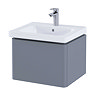 RAK Resort 550mm 1-Drawer Wall Hung Vanity Unit with Basin - Matt Grey