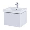 RAK Resort 550mm 1-Drawer Wall Hung Vanity Unit with Basin - Matt White