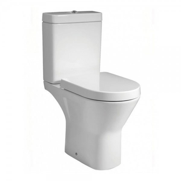 RAK Resort Maxi Rimless Close Coupled Full Access Toilet + Quick Release Soft Close Urea Seat Large 