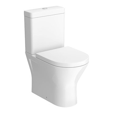 RAK Resort Mini Rimless Close Coupled BTW Toilet + Quick Release Soft Close Urea Seat  Profile Large