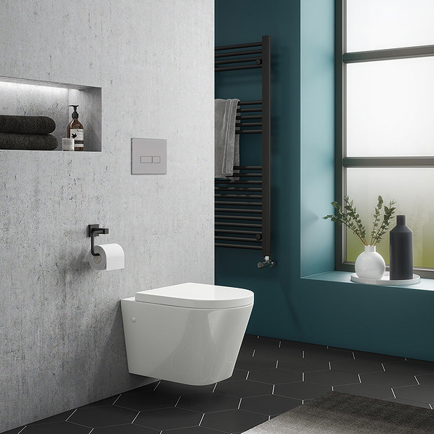 RAK Resort Wall Hung Rimless Pan incl. Dual Flush Concealed WC Cistern with Frame