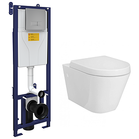 Dual Flush Concealed WC w/ Wall Hung Frame | Modern Toilets