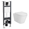 RAK Resort Wall Hung Rimless Pan incl. Dual Flush Concealed WC Cistern with Frame