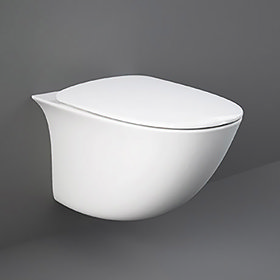 RAK Sensation Rimless Wall Hung Pan + Soft-Close Seat Large Image