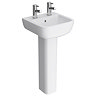 RAK Series 600 40cm Basin 2TH With Full Pedestal Large Image
