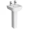 RAK Series 600 40cm Basin 2TH With Full Pedestal Large Image