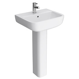 RAK Series 600 52cm Basin With Full Pedestal Large Image