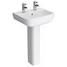 RAK Series 600 52cm Basin 2TH With Full Pedestal Large Image