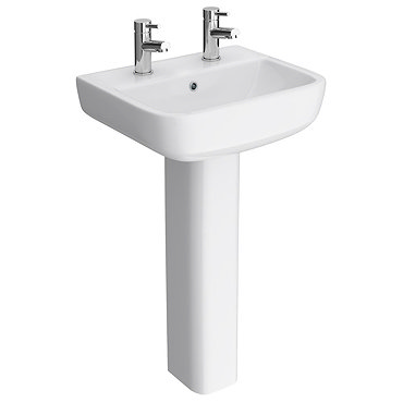 RAK Series 600 52cm Basin With Full Pedestal Profile Large Image