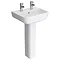 RAK Series 600 52cm Basin 2TH With Full Pedestal Large Image