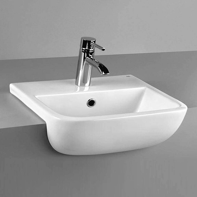 RAK Series 600 52cm Semi Recessed Basin 1TH - S60052SR1 Large Image