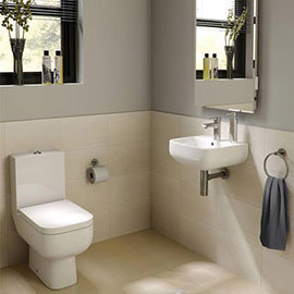 RAK Series 600 Cloakroom Suite - Close Coupled WC & 40cm Hand Basin Medium Image
