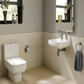 RAK Series 600 Cloakroom Suite - Close Coupled WC & 40cm Hand Basin Large Image