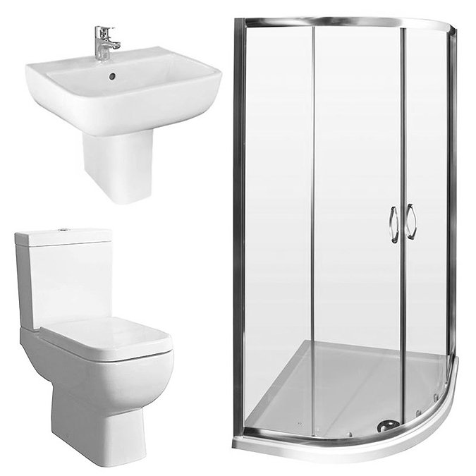 RAK Series 600 Suite and Ella Shower Quadrant - En-Suite Set - 2 Size Options Large Image