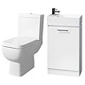 Rak Series 600 Toilet and White Compact Cabinet and Basin Set Large Image