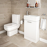 RAK Series 600 Toilet Inc. Soft Close Seat + White Compact Vanity Unit Large Image
