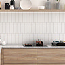 RAK Subway 65 x 260mm White Gloss Flat Edge Wall Tiles Large Image