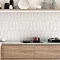 RAK Subway 65 x 260mm White Gloss Flat Edge Wall Tiles Large Image