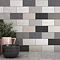 RAK Subway 75 x 150mm Dark Grey Gloss Flat Edge Wall Tiles  Profile Large Image