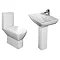 RAK Summit 4 Piece Suite - Close Coupled WC & 60cm Basin 1TH & Pedestal Profile Large Image