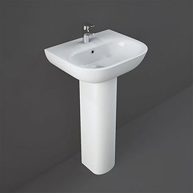 RAK Tonique 45cm Basin 1TH with Full Pedestal Large Image