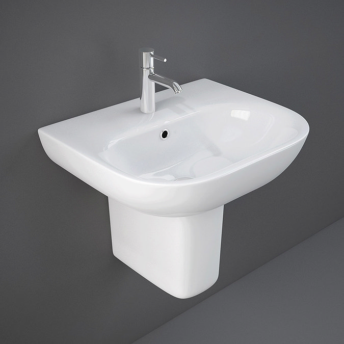 RAK Tonique 45cm 1TH Basin + Half Pedestal Large Image