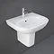 RAK Tonique 45cm 1TH Basin + Half Pedestal Large Image