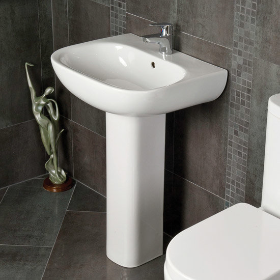 RAK - Tonique 55cm Basin 1th with Full Pedestal Profile Large Image