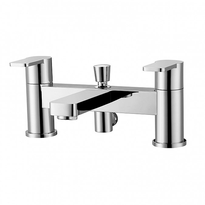 RAK Tonique Modern Shower Head and Holder with Bath Shower Mixer - Chrome