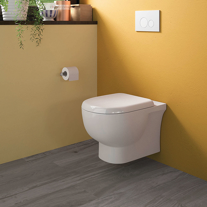 RAK Tonique Wall Hung Rimless Pan + Quick Release Soft Close Seat Standard Large Image