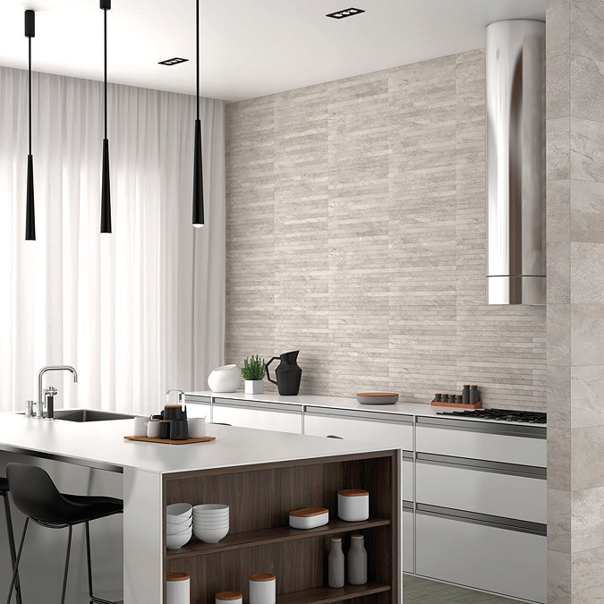 RAK Warwick Grey Matt Decor Wall Tiles 300 x 600mm