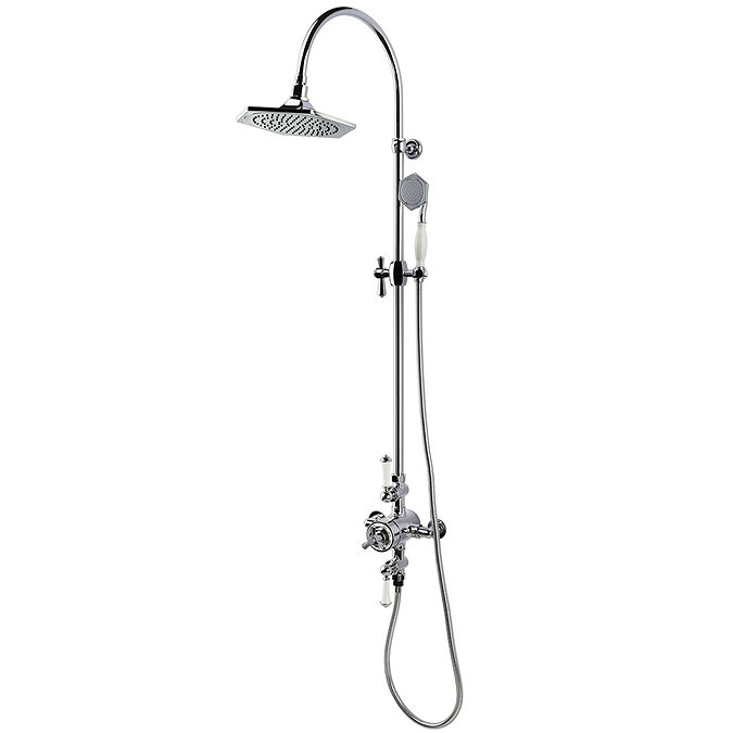 RAK Washington Art Deco Exposed Thermostatic Shower Column with Fixed Head and Shower Kit - RAKWTN60