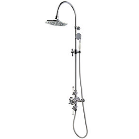 RAK Washington Art Deco Exposed Thermostatic Shower Column with Fixed Head and Shower Kit - RAKWTN60