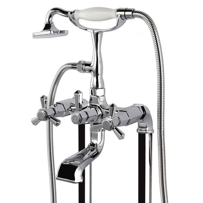 RAK Washington Freestanding Bath Shower Mixer + Kit - RAKWTN3014  Profile Large Image