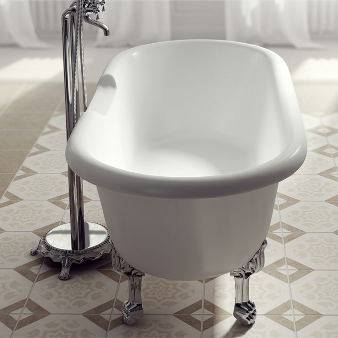 Ramsden & Mosley Rona 1750 Double Ended Roll Top Bath Inc. Chrome Feet Profile Large Image