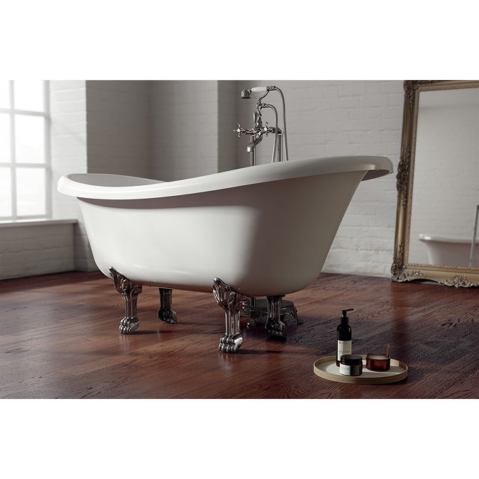Ramsden & Mosley Skye 1570 Roll Top Slipper Bath Inc. Chrome Feet Profile Large Image