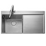 Rangemaster 1.0 Bowl Cosmo Stainless Sink Kitchen Sink with Waste Kit