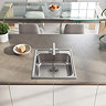 Rangemaster Albion 1.0 Bowl Stainless Steel Inset Kitchen Sink
